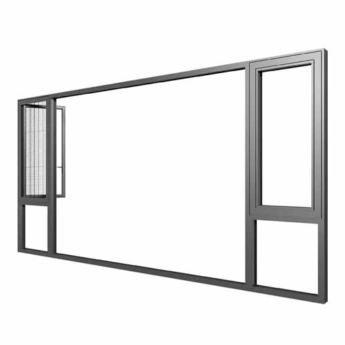 Ultra Large Glass Picture Windows Security Thermal Break Aluminum Double Glazed Windows Energy Saving Swing Casement Window